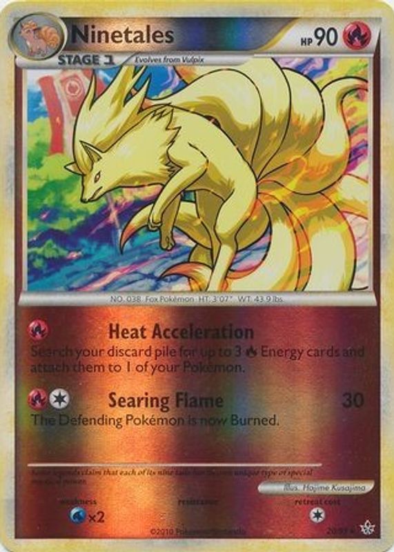 Ninetales 2010 HeartGold & SoulSilver: Unleashed #20/95 Reverse Holo RAW TCG (NEAR MINT)