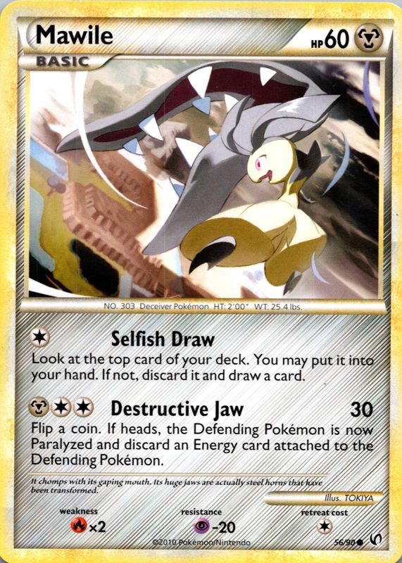 Mawile 2010 HeartGold & SoulSilver: Undaunted #56/90 Base RAW TCG (NEAR MINT)