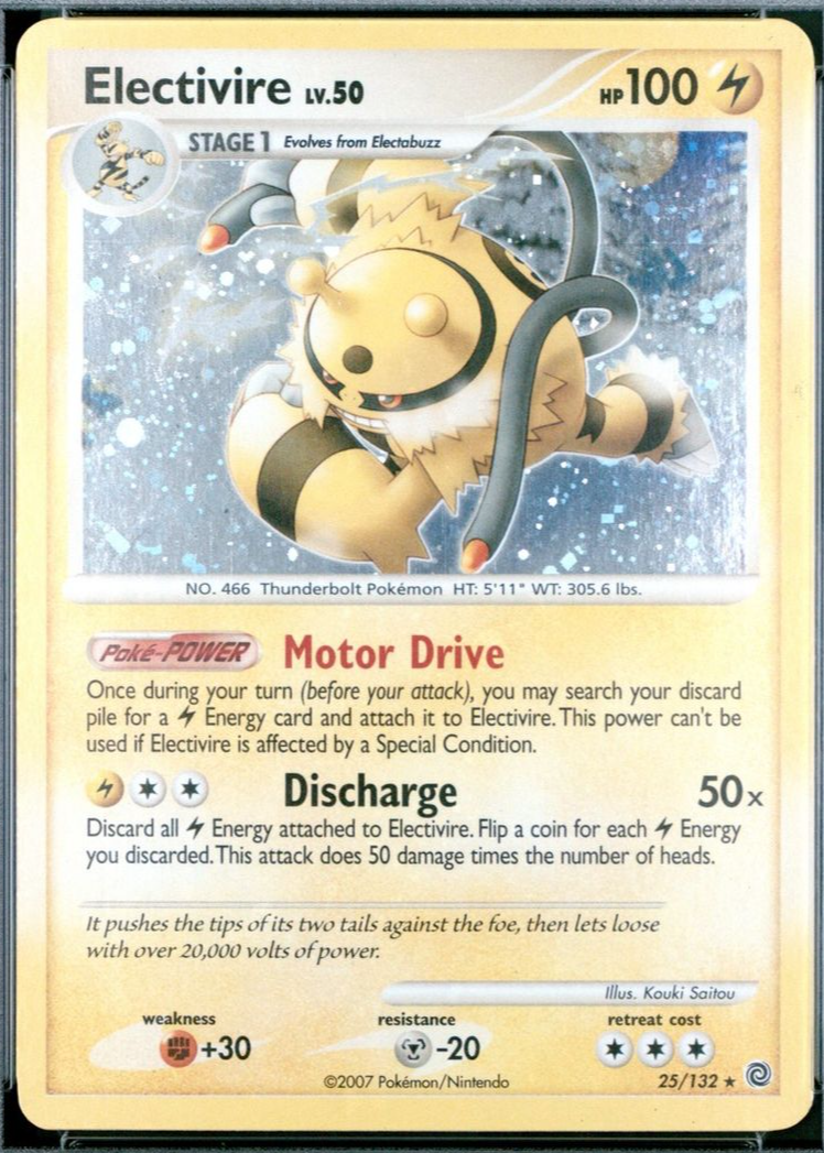 Electivire 2007 Diamond & Pearl: Secret Wonders #025/132 Promo (Cosmos  Holo) Price Guide - Sports Card Investor