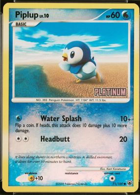 とし 2枚 【PSA9】ポケモンカード 2013 Piplup-Holo Auction Prices