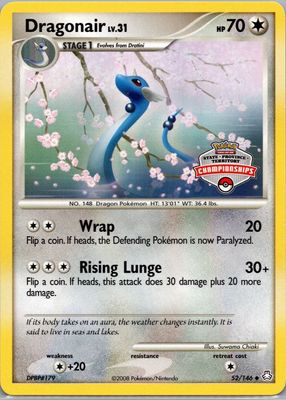 2008 Diamond & Pearl: Legends Awakened #052/146 Promo (State Championships)