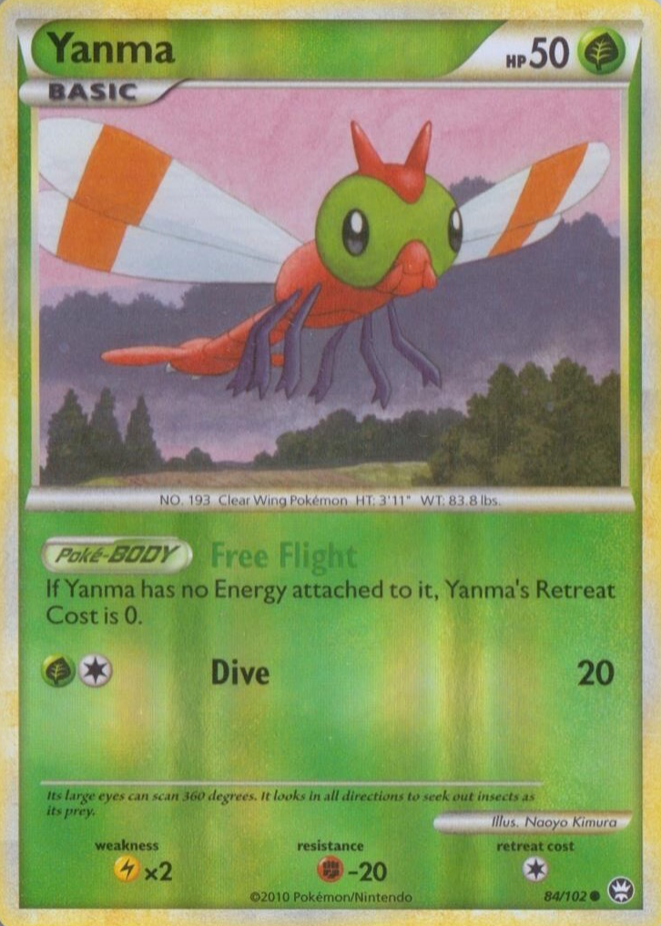 yanma pokemon card value Shiny Grass Colorless U 2016 Yanma same card different