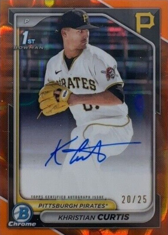 2024 Bowman Chrome #CPA-KC Prospect Auto - Orange Lava Refractor /25 (1st)