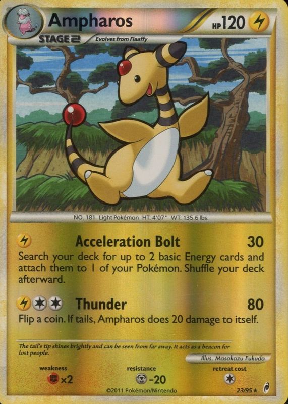 ampharos pokemon card value 030/070 CGC Graded HeartGold Collection JapanPopMart Japan Pop Mart Lightning Split Bomb This attack does 50 damage to 2 of your opponents Pokmon Ampharos EX 27/98 Price 2026
