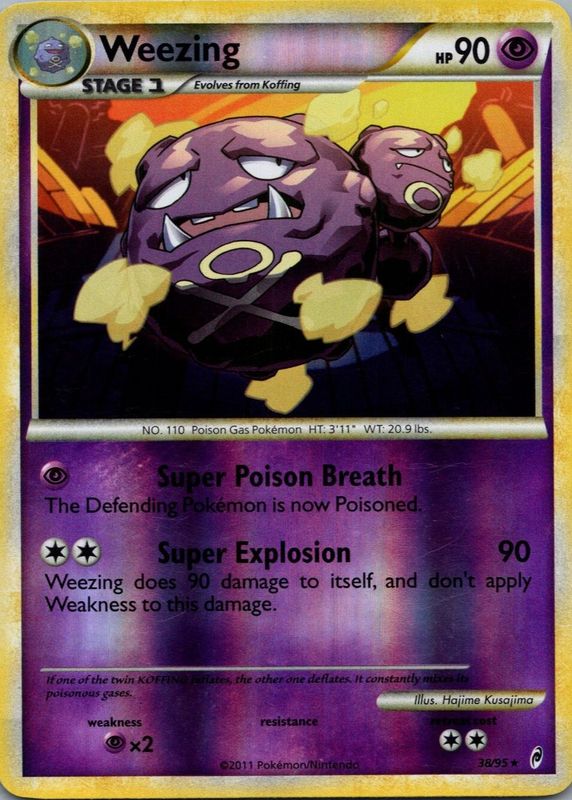 Weezing 2011 Call of Legends #38/95 Reverse Holo RAW TCG (LIGHTLY PLAYED)
