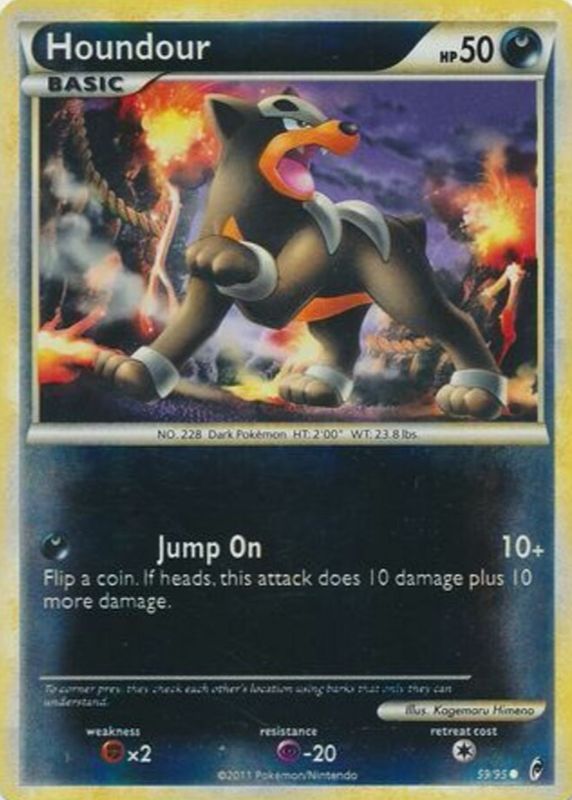Houndour 2011 Call of Legends #59/95 Reverse Holo RAW TCG (LIGHTLY PLAYED)