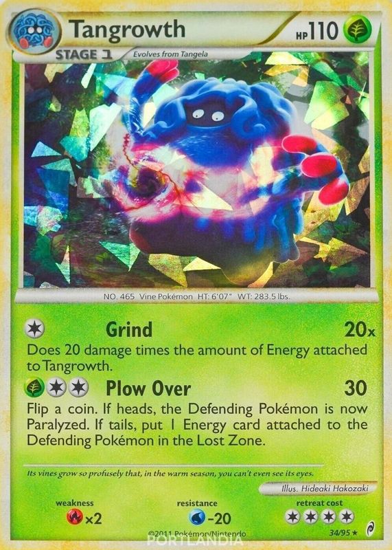 Tangrowth 2011 Call of Legends #34/95 Promo (Cracked Ice) RAW TCG (NEAR MINT)