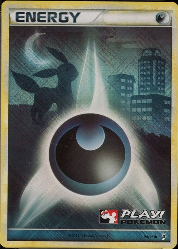 Darkness Energy 2011 Call of Legends #94/95 Promo (League Play) RAW TCG (MODERATELY PLAYED)