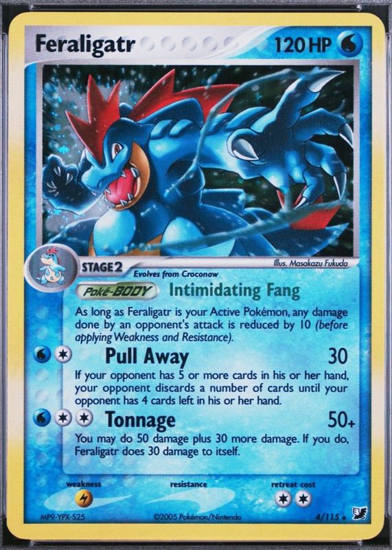 Feraligatr 2005 EX: Unseen Forces #004/115 Promo (Epic Collection) RAW TCG (LIGHTLY PLAYED)