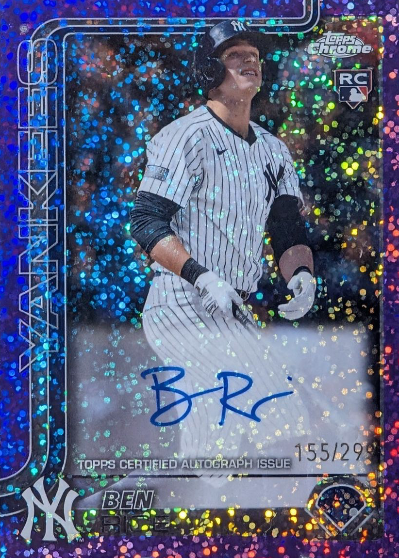 Ben Rice 2025 Topps Chrome #RA-BR Rookie Autographs - Purple Speckle ...