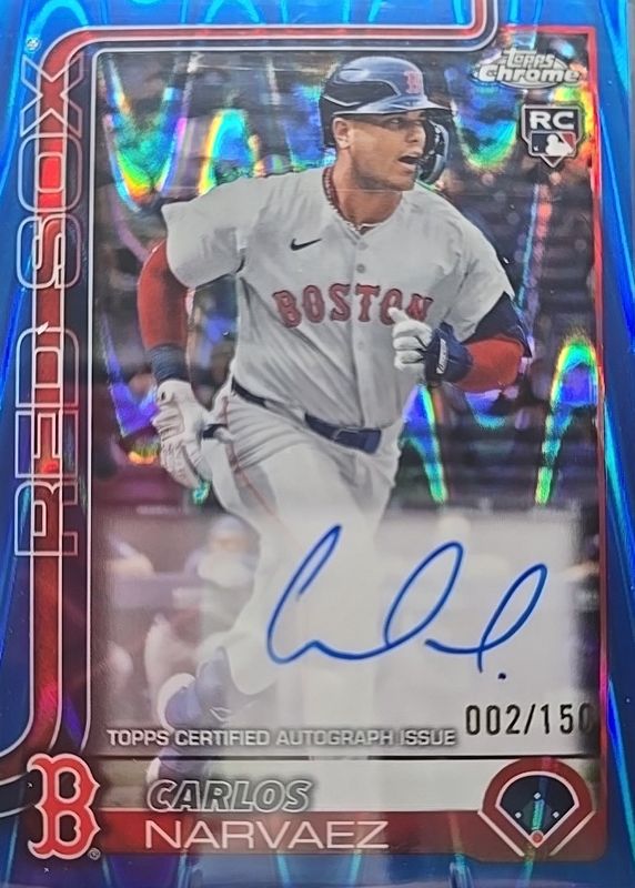 2025 Topps Chrome #RA-CAN Rookie Autographs - Blue RayWave Refractor /150