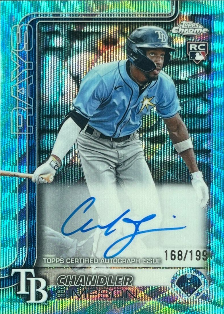 Chandler Simpson 2025 Topps Chrome #RA-CSI Rookie Autographs - Aqua ...