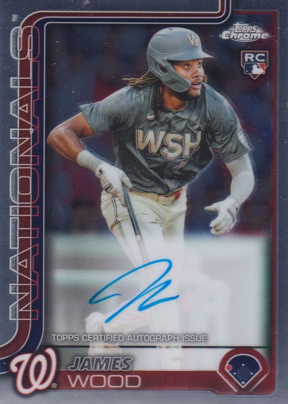 James Wood 2025 Topps Chrome #RA-JWO Rookie Autographs RAW