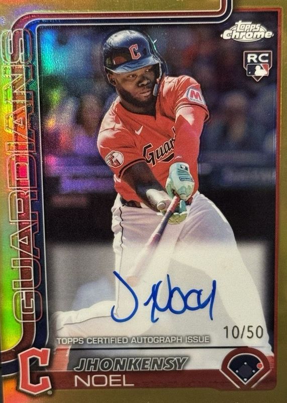 2025 Topps Chrome #RA-JN Rookie Autographs - Gold Refractor /50
