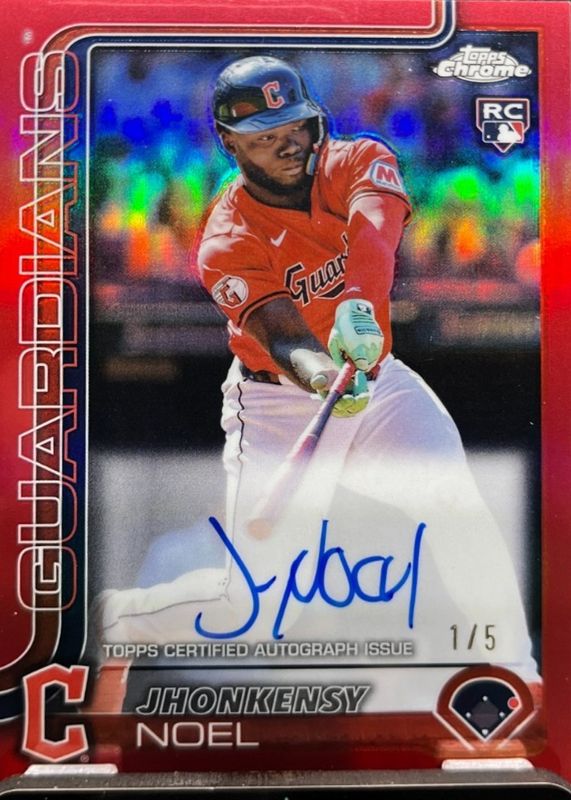 2025 Topps Chrome #RA-JN Rookie Autographs - Red Refractor /5