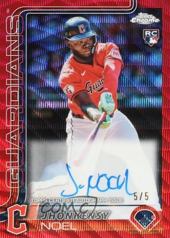 2025 Topps Chrome #RA-JN Rookie Autographs - Red Wave Refractor /5