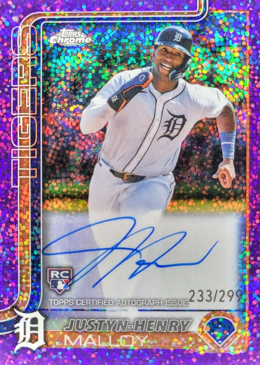 Justyn-Henry Malloy 2025 Topps Chrome #RA-JM Rookie Autographs