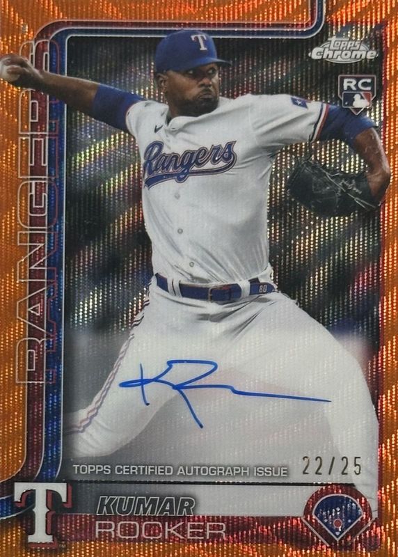 2025 Topps Chrome #RA-KR Rookie Autographs - Orange Wave Refractor /25