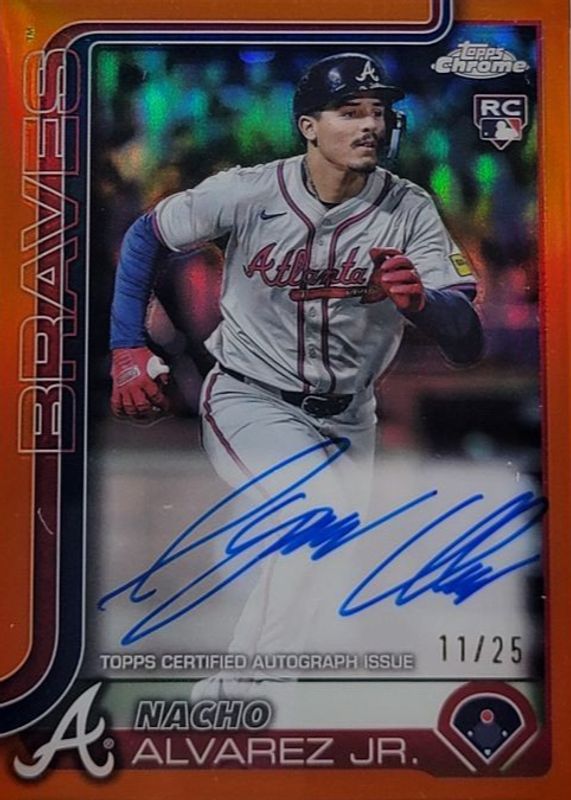 Nacho Alvarez Jr. 2025 Topps Chrome #RA-NA Rookie Autographs - Orange Refractor /25 RAW