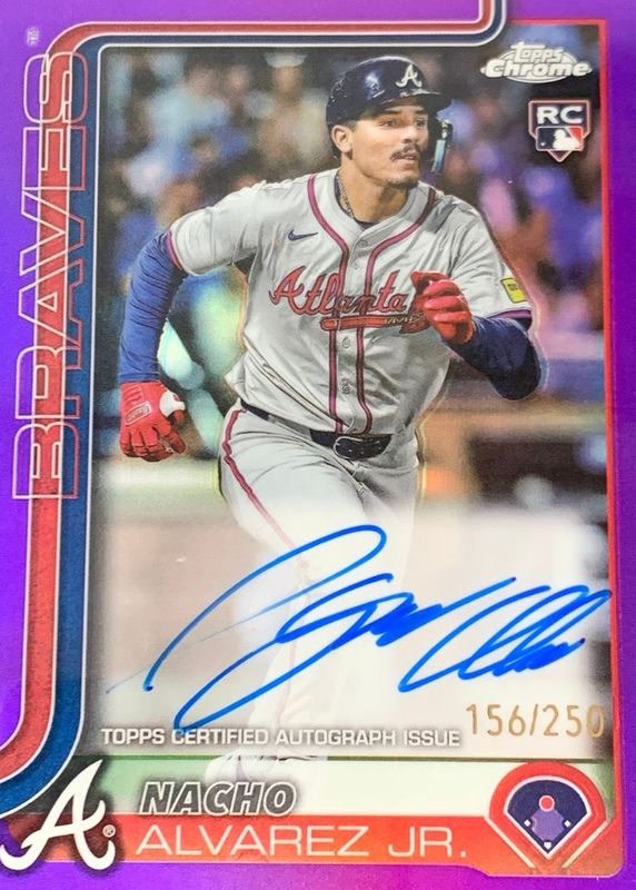 2025 Topps Chrome #RA-NA Rookie Autographs - Purple Refractor /250