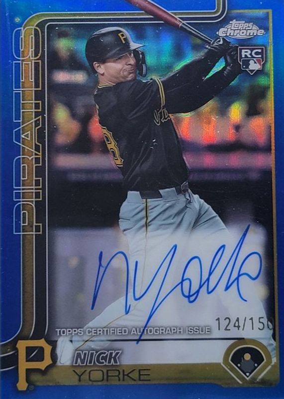 2025 Topps Chrome #RA-NY Rookie Autographs - Blue Refractor /150