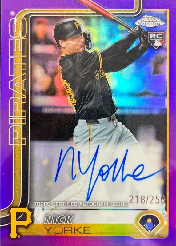 2025 Topps Chrome #RA-NY Rookie Autographs - Purple Refractor /250