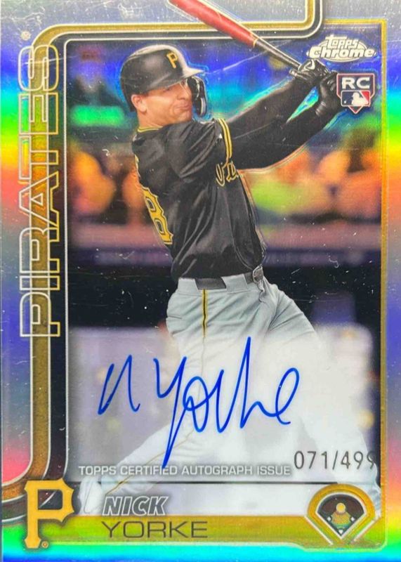2025 Topps Chrome #RA-NY Rookie Autographs - Refractor /499
