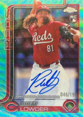 2025 Topps Chrome #RA-RL Rookie Autographs - Aqua Wave Refractor /199