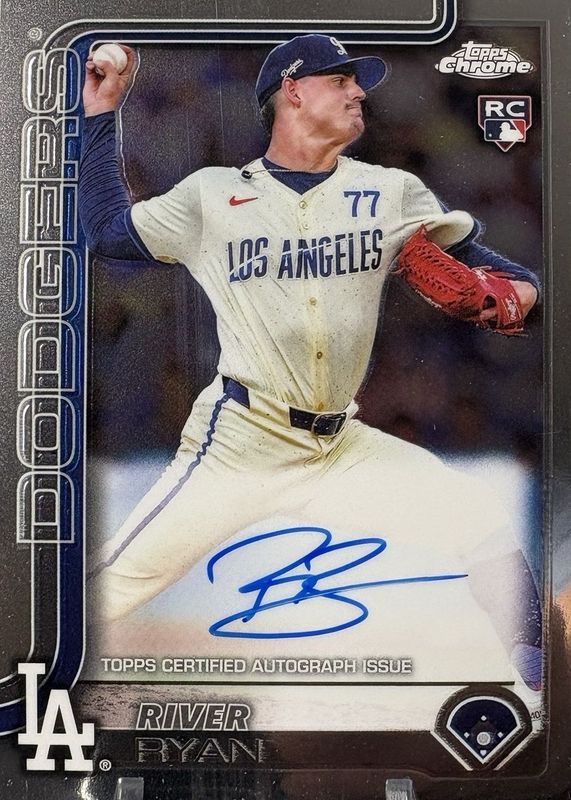 River Ryan 2025 Topps Chrome #RA-RR Rookie Autographs RAW