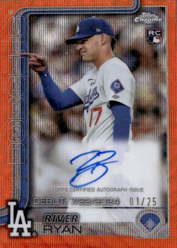 2025 Topps Chrome #RA-RR Rookie Autographs - Orange Wave Refractor /25