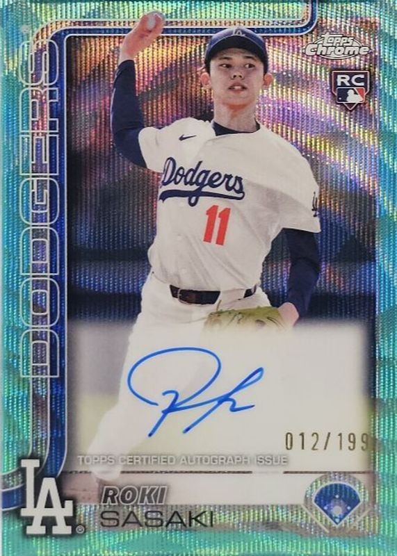 その他 Roki Roki Sasaki 2025 Topps Chrome #RA-ROKI Rookie Autographs - Aqua