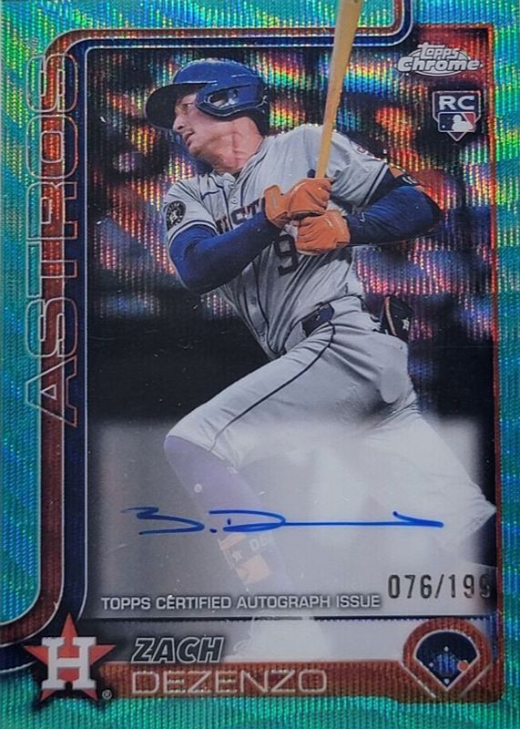 2025 Topps Chrome #RA-ZD Rookie Autographs - Aqua Wave Refractor /199