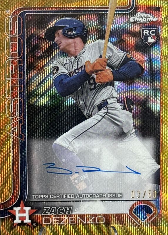2025 Topps Chrome #RA-ZD Rookie Autographs - Gold Wave Refractor /50