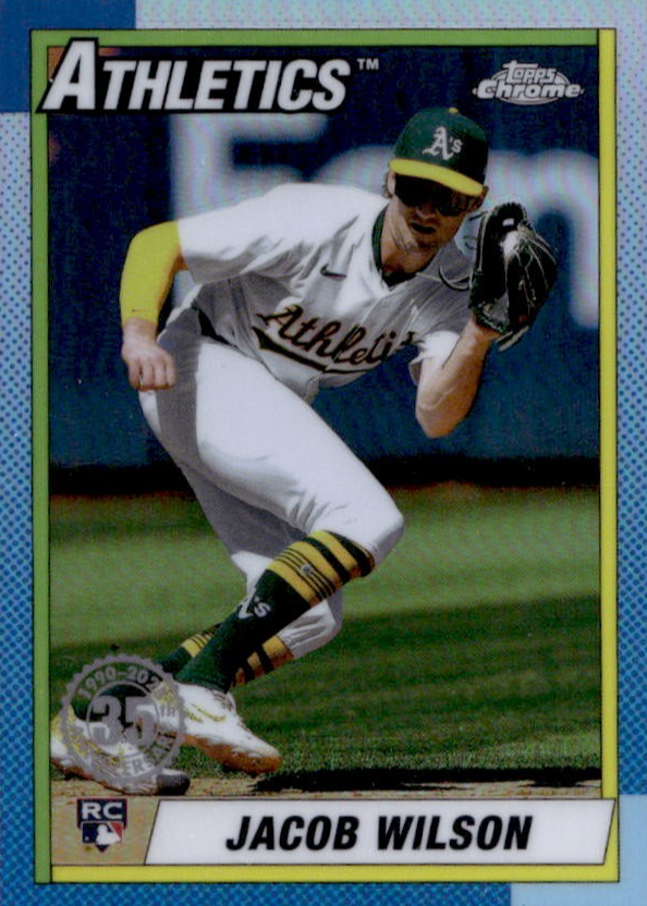Jacob Wilson 2025 Topps Chrome #90CB-18 1990 Topps Baseball Price Guide ...