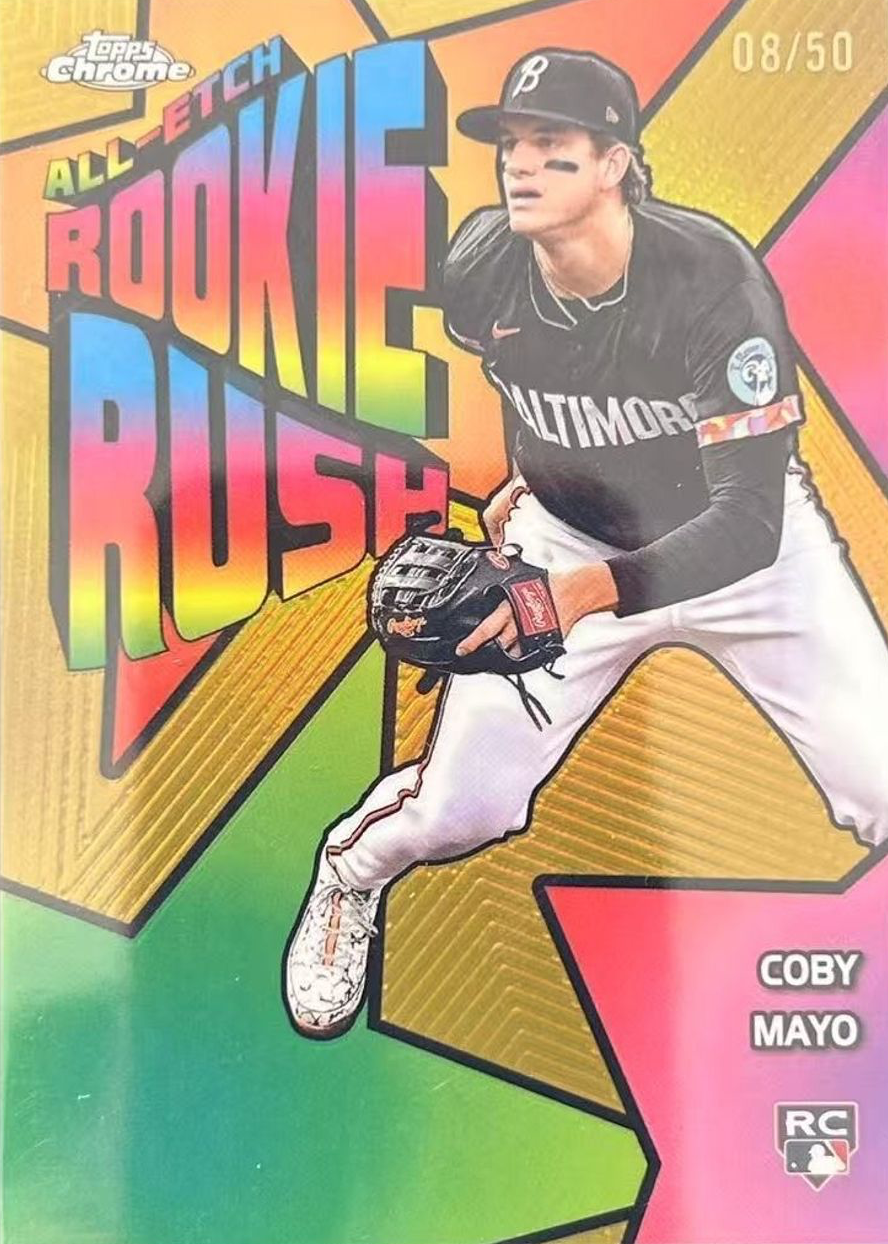 Coby Mayo 2025 Topps Chrome #CERR-2 All-Etch Rookie Rush - Gold ...