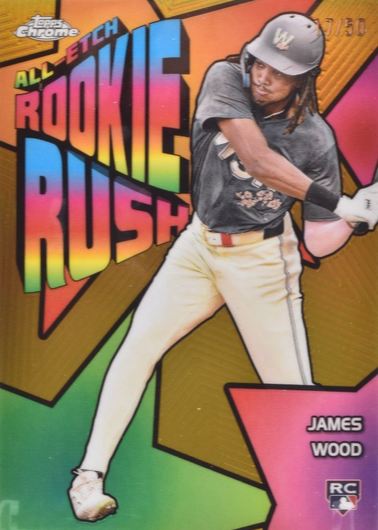 James Wood 2025 Topps Chrome #CERR-7 All-Etch Rookie Rush - Gold