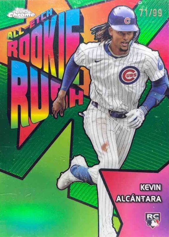 Kevin Alcantara 2025 Topps Chrome #CERR-8 All-Etch Rookie Rush - Green Refractor /99 RAW