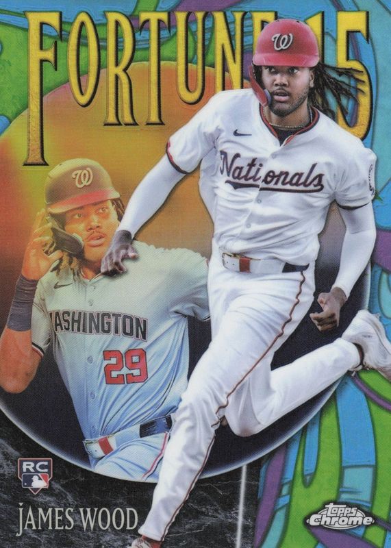 James Wood 2025 Topps Chrome #F15-10 Fortune 15 Rookie RAW