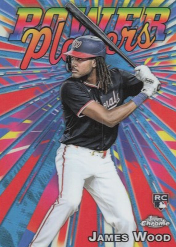 James Wood 2025 Topps Chrome #PP-19 Power Players Rookie RAW