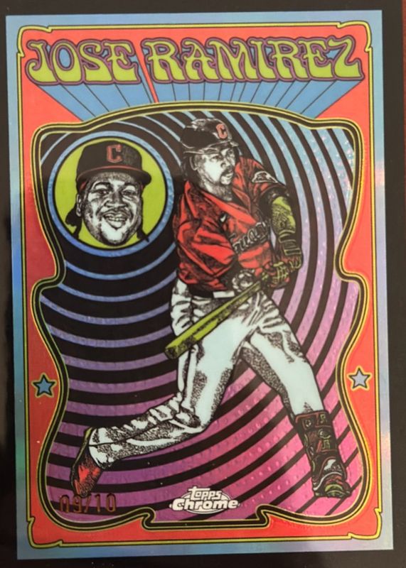 Jose Ramirez 2025 Topps Chrome #UV-9 Ultraviolet All-Stars - Black Refractor /10 RAW