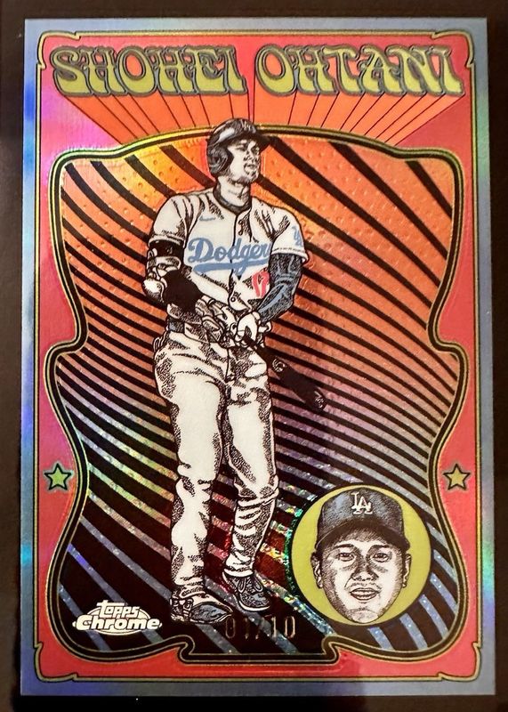 Shohei Ohtani 2025 Topps Chrome #UV-1 Ultraviolet All-Stars - Black Refractor /10 RAW