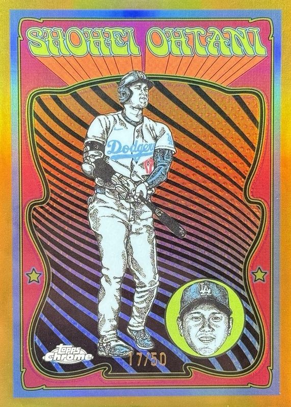Shohei Ohtani 2025 Topps Chrome #UV-1 Ultraviolet All-Stars - Gold Refractor /50 RAW