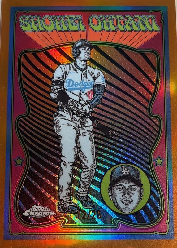 Shohei Ohtani 2025 Topps Chrome #UV-1 Ultraviolet All-Stars - Orange Refractor /25 RAW