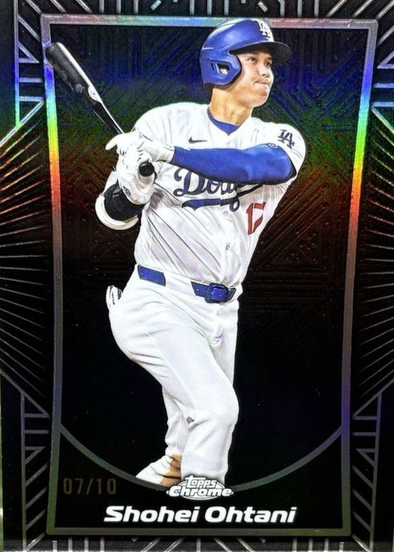 Shohei Ohtani 2025 Topps Chrome #SE-1 Shadow Etch - Black Refractor /10 RAW