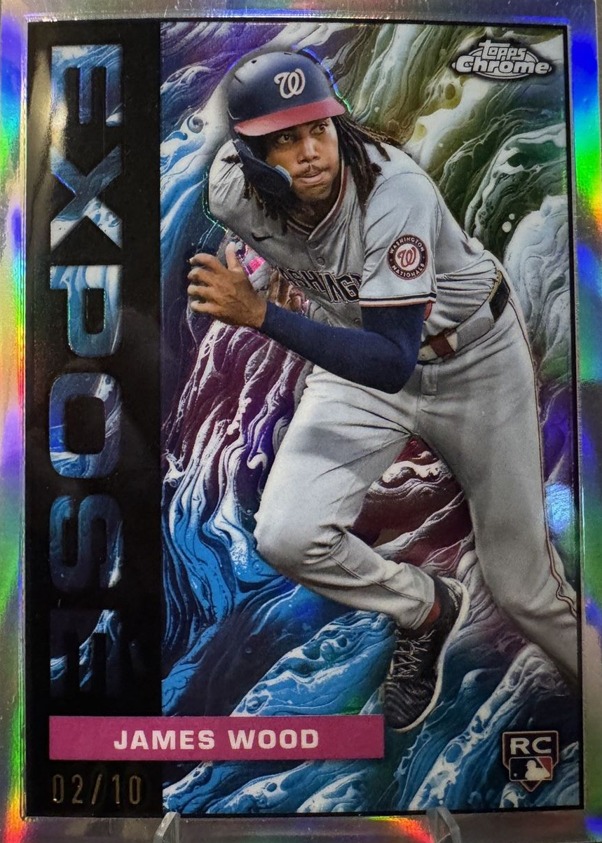 James Wood 2025 Topps Chrome #TCE-32 Expose /10 Price Guide
