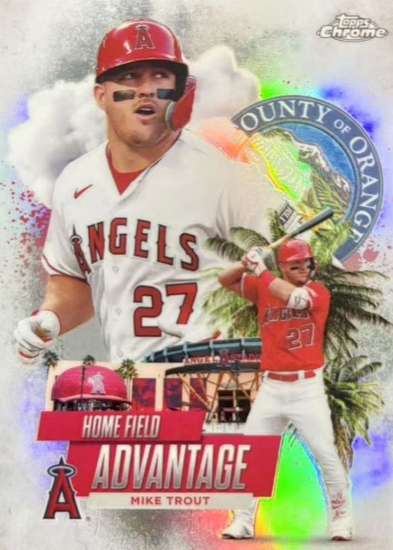 Mike Trout 2025 Topps Chrome #HA-6 Home Field Advantage /(SSP) RAW