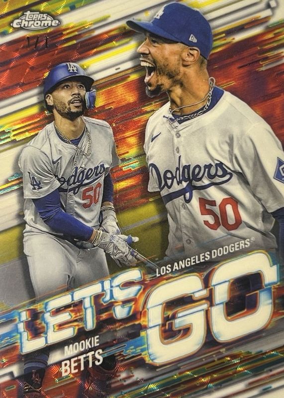 Mookie Betts 2025 Topps Chrome #LGC-13 Let's Go - Superfractor /1 RAW