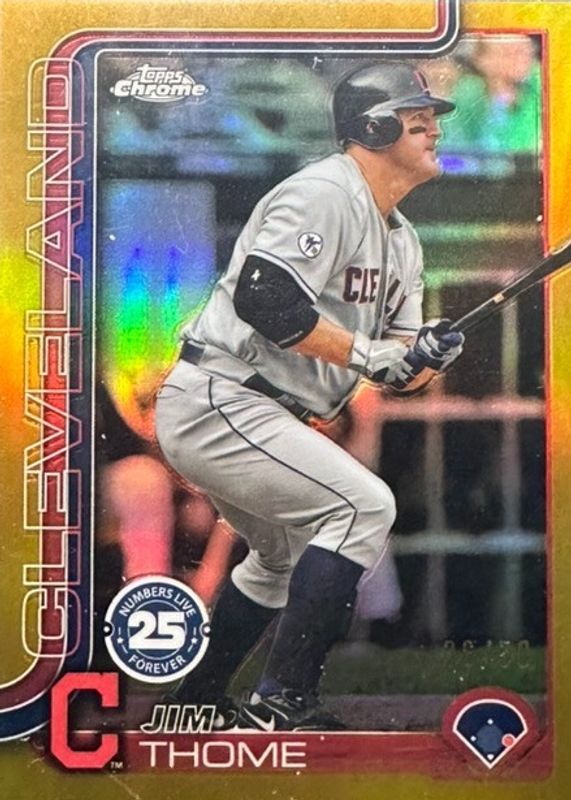 2025 Topps Chrome #NLF-3 Numbers Live Forever - Gold Refractor /50