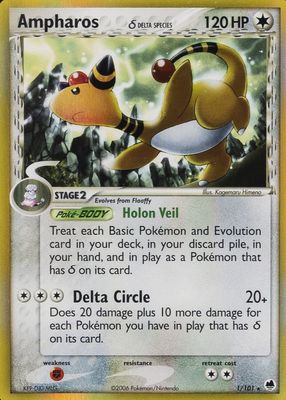 2006 EX: Dragon Frontiers #001/101 Holo