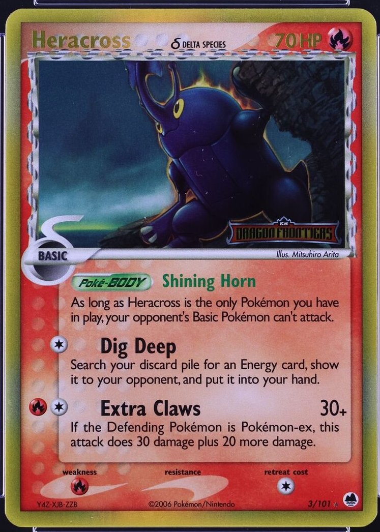 Heracross 2006 EX: Dragon Frontiers #003/101 Reverse Holo Price